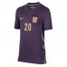 Maillot de foot Angleterre Jarrod Bowen #20 Extérieur vêtements Femmes Europe 2024 Manches Courtes